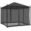 vidaXL Gazebo with Mesh Walls Anthracite 2.93x2.93 m Steel