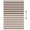 vidaXL Zebra Blind Brown 160x200 cm Fabric Width 155.9 cm Polyester