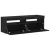 vidaXL TV Cabinet Black Oak 120 x 35 x 40 cm Engineered Wood