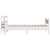 vidaXL Bed Frame with Headboard White 90x190 cm Single Solid Wood Pine