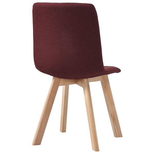 vidaXL Dining Chairs 4 pcs Wine Red Fabric
