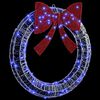 vidaXL Wreath with 60 LEDs Blue 76 x 8.5 x 76 cm Acrylic