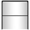 vidaXL Shoe Cabinet with Mirror 2-Layer Black 63x17x67 cm