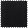 vidaXL Rubber Floor Tile Black 12 mm 100x100 cm