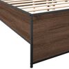 vidaXL Bed Frame without Mattress Brown Oak 140x200 cm