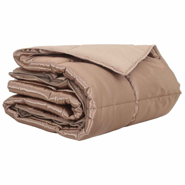 vidaXL Summer Duvet Gold 200 x 140 cm Satin and Microfiber