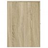 vidaXL Narrow Bathroom Cupboard with Wheels Sonoma Oak Engineered Wood