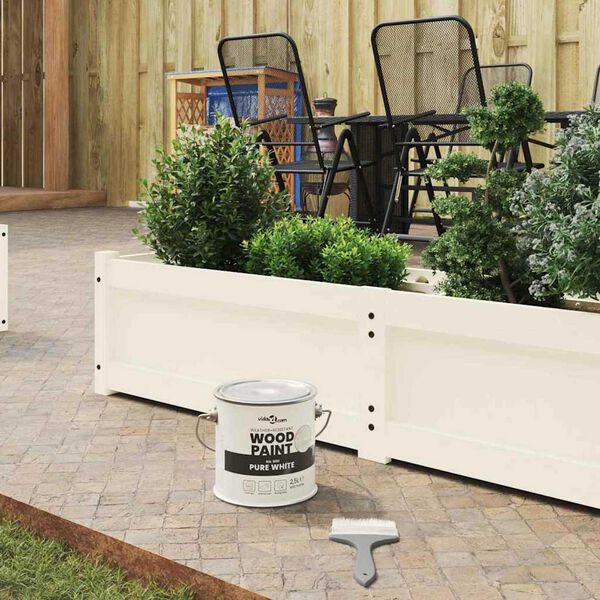 vidaXL Wood Paint White 16.5 x 16.5 x 15.9 cm Wall Print