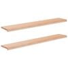 vidaXL Window Sills 2 pcs Natural 140 x 30 x 2 cm Solid Beech Wood