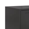 vidaXL Bedside Cabinet Black 36x39x43.5 cm Steel