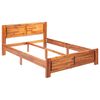 vidaXL Bed Frame with Cabinets Solid Acacia Wood Brown 140x200 cm
