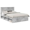 vidaXL Bed Frame Plain Concerte Grey 150 x 200 cm Solid Pine Wood