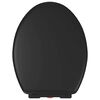 vidaXL Soft-close Toilet Seat with Quick-release Design Black