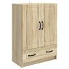 vidaXL Sideboard Sonoma Oak 66 x 34.5 x 92 cm Engineered Wood