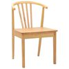 vidaXL Dining Chair 2 pcs Natural Solid Rubberwood