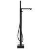 vidaXL Freestanding Bathtub and Faucet 210 L 90 cm Black