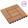 vidaXL Decking Tile 11 pcs Teak 30 x 30 cm WPC