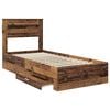 vidaXL Bed Frame with Headboard Old Wood 100 x 200 cm Engineered Wood