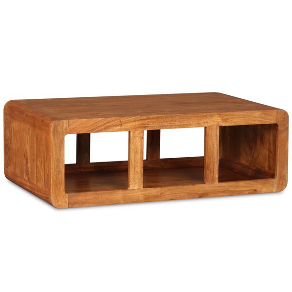 vidaXL Coffee Table Solid Wood with Honey Finish 90x50x30 cm