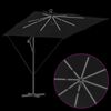vidaXL Cantilever Banana Parasol Black 249 x 249 x 250 cm