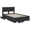 vidaXL Bed Frame with Headboard Black 120 x 200 cm Engineered Wood