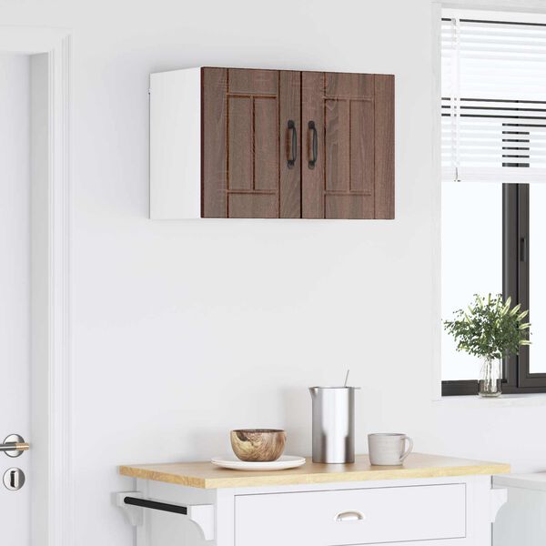 vidaXL Kitchen Cabinet 2 pcs Brown Oak 30 x 31 x 40 cm Engineered Wood
