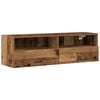 vidaXL TV Wall Cabinet 2 pcs Old Wood 100 x 30 x 30 cm Engineered Wood