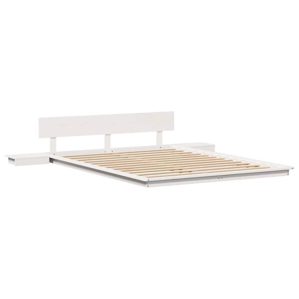vidaXL Bed Frame White 140 x 200 cm Wood