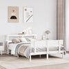 vidaXL Bed Frame without Mattress White 120x190 cm Small Double Solid Wood Pine