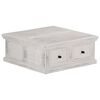 vidaXL Coffee Table White 70x70x30 cm Solid Mango Wood