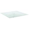 vidaXL Table Top White 70x70 cm 6 mm Tempered Glass with Marble Design