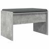 vidaXL Hall Bench with Cushion Concrete Grey 63 x 38 x 40 cm