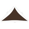 vidaXL Sunshade Sail Oxford Fabric Triangular 2.5x2.5x3.5 m Brown