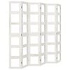 vidaXL Room Divider 6 Panels White Solid Wood Paulownia