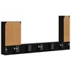 vidaXL TV Wall Cabinet Set Wall-mounted 6 pcs Black