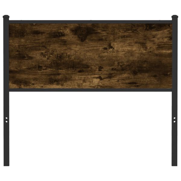 vidaXL Headboard Smoked Oak 100 cm Engineered Wood and Steel