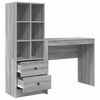 vidaXL Desk with Drawer 2 pcs Grey Sonoma
