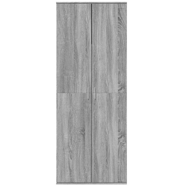vidaXL Highboard Grey Sonoma 70x35x180 cm Engineered Wood