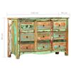 vidaXL Chest of Drawers 130x40x80 cm Solid Reclaimed Wood