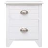 vidaXL Nightstand 2 pcs with 2 Drawers White