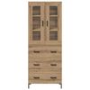 vidaXL Highboard with Drawer 2 pcs Artisan Oak Engineered Wood