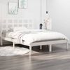 vidaXL Bed Frame without Mattress White 150x200 cm King Size Solid Wood