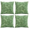 vidaXL Scatter Pillows 4 pcs Leaf Pattern 40 x 40 cm Polyester Farbic