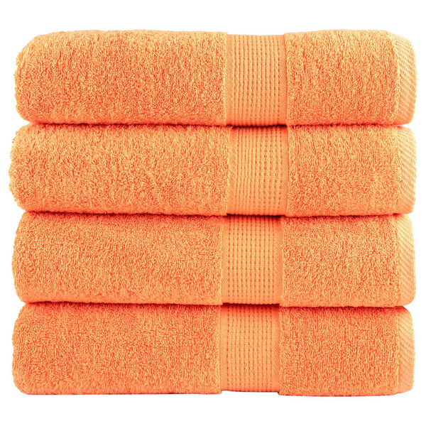 vidaXL Premium Bath Towels "SOLUND" 4 pcs Orange 100x150 cm 600 gsm