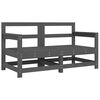 vidaXL Garden Chairs with Cushions 2 pcs Grey Solid Wood Pine