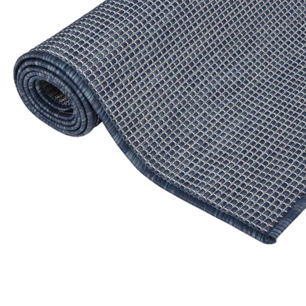 vidaXL Outdoor Flatweave Rug 160x230 cm Blue