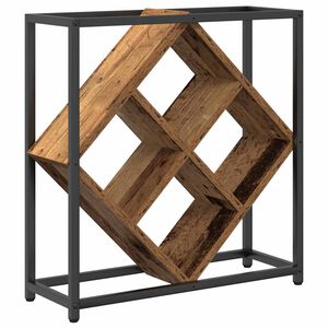 vidaXL Wine Rack 16 bottles Engineered Wood Old Wood