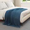 vidaXL Throw Blanket Navy Blue 170 x 130 cm Fleece