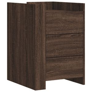vidaXL Bedside Cabinet Brown Oak 45x50x65 cm Engineered Wood