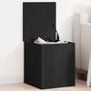 vidaXL Storage Box Black 40x42x46 cm Engineered Wood